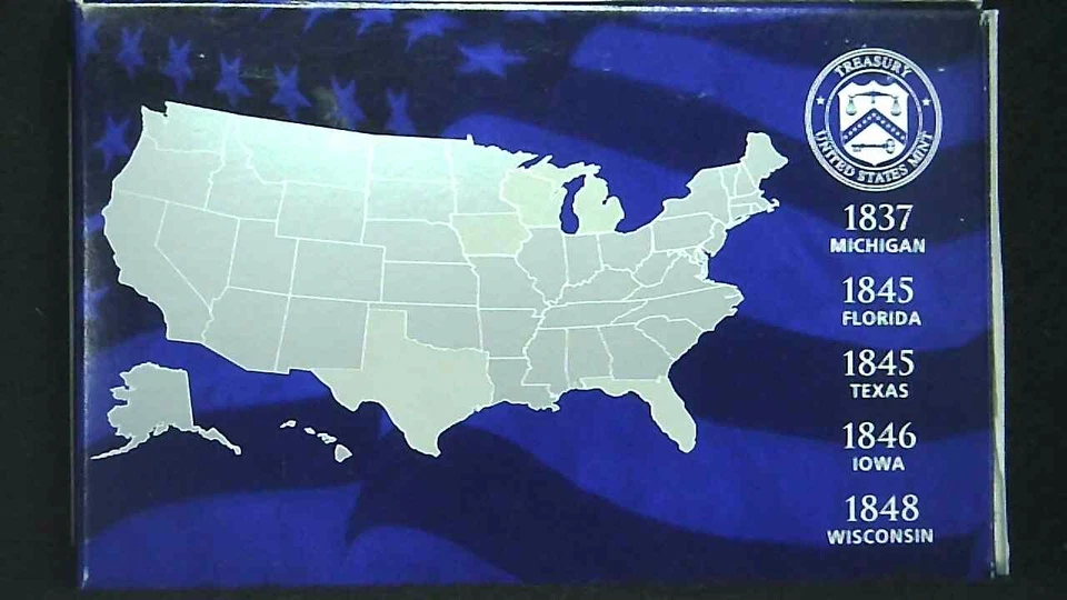 2004-S US Proof State Quarter Mint Set 5 Coins GDC Proof CN CLAD 21swc1003-5 - Image 2 of 4