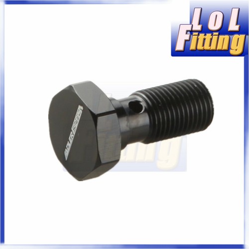 Banjo Bolt M10 x 1.0 Aluminium Banjo Bolt Brake Caliper Adaptor Black - Picture 6 of 7