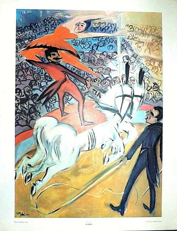 PECHSTEIN "CIRCUS" LITHOGRAPH PRINT 28 X 22 INCHES PLATE SIGNED