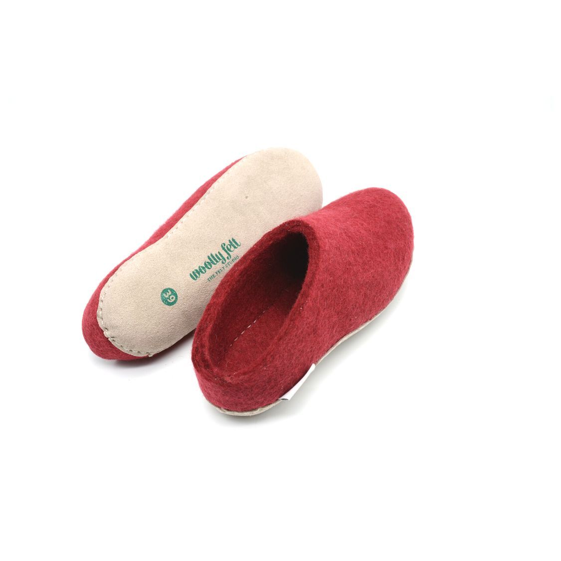 Crimson Red Wool Slippers| Eco-Friendly Indoor Slipper| Soft And Lightweight