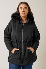 Evans Faux Fur Lightweight Coat