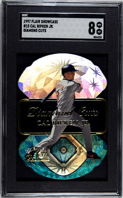 1997 Flair Showcase Diamond Cuts #15 Cal Ripken Jr. Graded SGC 8 