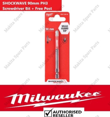 Original Milwaukee 4932430859 SHOCKWAVE 90mm PH3 Schraubendreher-Bit + gratis Versand