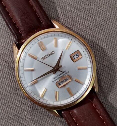 VINTAGE SEIKO SEIKOMATIC 6206-8040 DIASHOCK 26J Automatic Watch, Runs Keeps Time - Picture 1 of 16