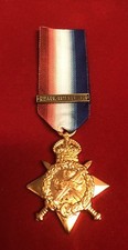1914 STAR MEDAL WW1 MONS STAR DATE BAR 5 AUGUST -22NOVEMBER 1914 SUPERB COPY