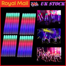 20PCS LED DJ Flashing Glow Stick Wands Party  Batons Light Up Foam Sticks 47cm