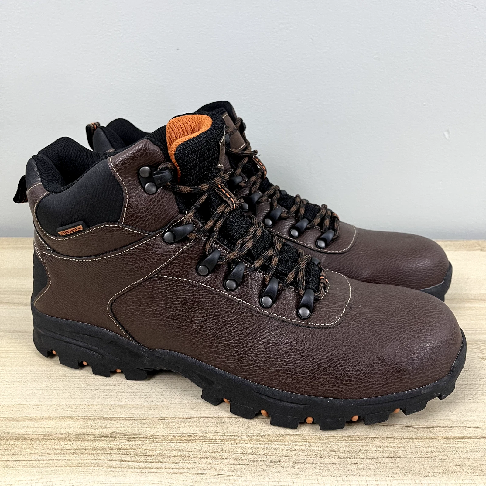 EDDIE BAUER Clark Boot Brown Mens Size 13 Brown Waterproof Workwear Hiking Clean