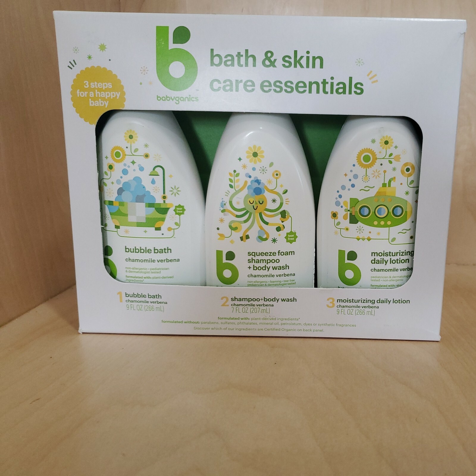 Babyganics Bath & Skin Care Essentials 3 Piece Set Bubble Bath Lotion Shampoo & eBay