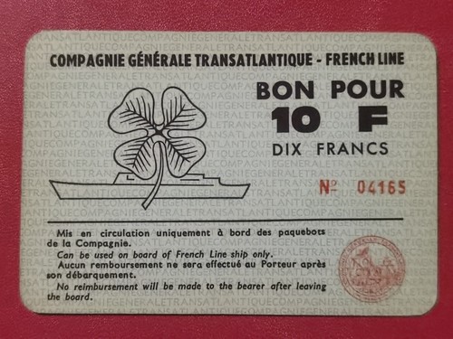 Jeu De 52 Cartes French Line – Compagnie Générale Transatlantique – Vintage
