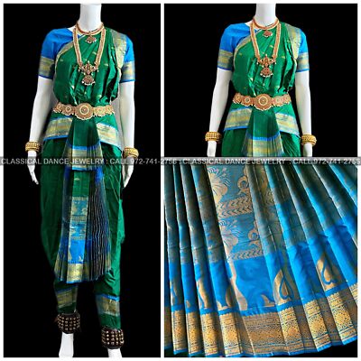 GREEN BLUE 38 Inch Pant Length Bharatanatyam Dance Costume | Art silk, | eBay GREEN BLUE 38 Inch Pant Length Bharatanatyam Dance Costume | Art silk, | eBay