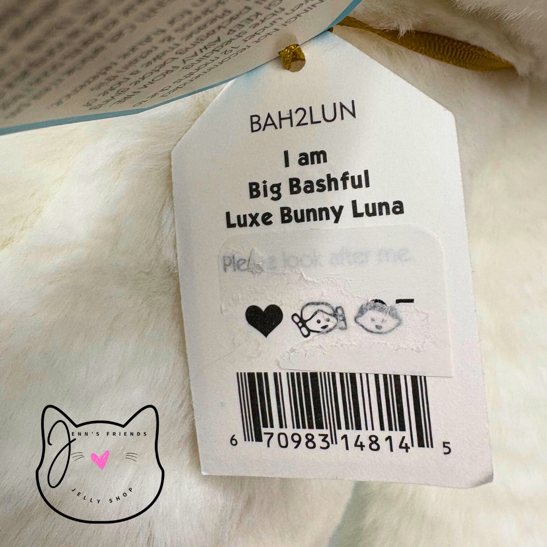 Jellycat HUGE BASHFUL LUXE BUNNY LUNA New BNWT Big RARE Soft Plush