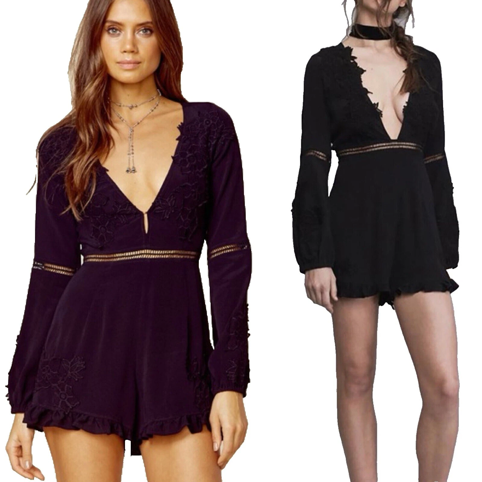 Negro para monos Love & Lemons Floral & Rompers for Women