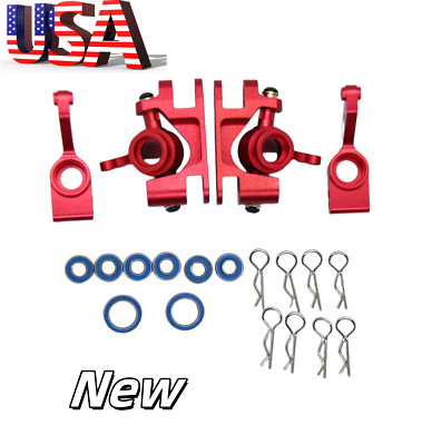 Fit Aluminum Steering knuckles Caster Block + Rear Axle Carrier Bl Traxxas SLASH