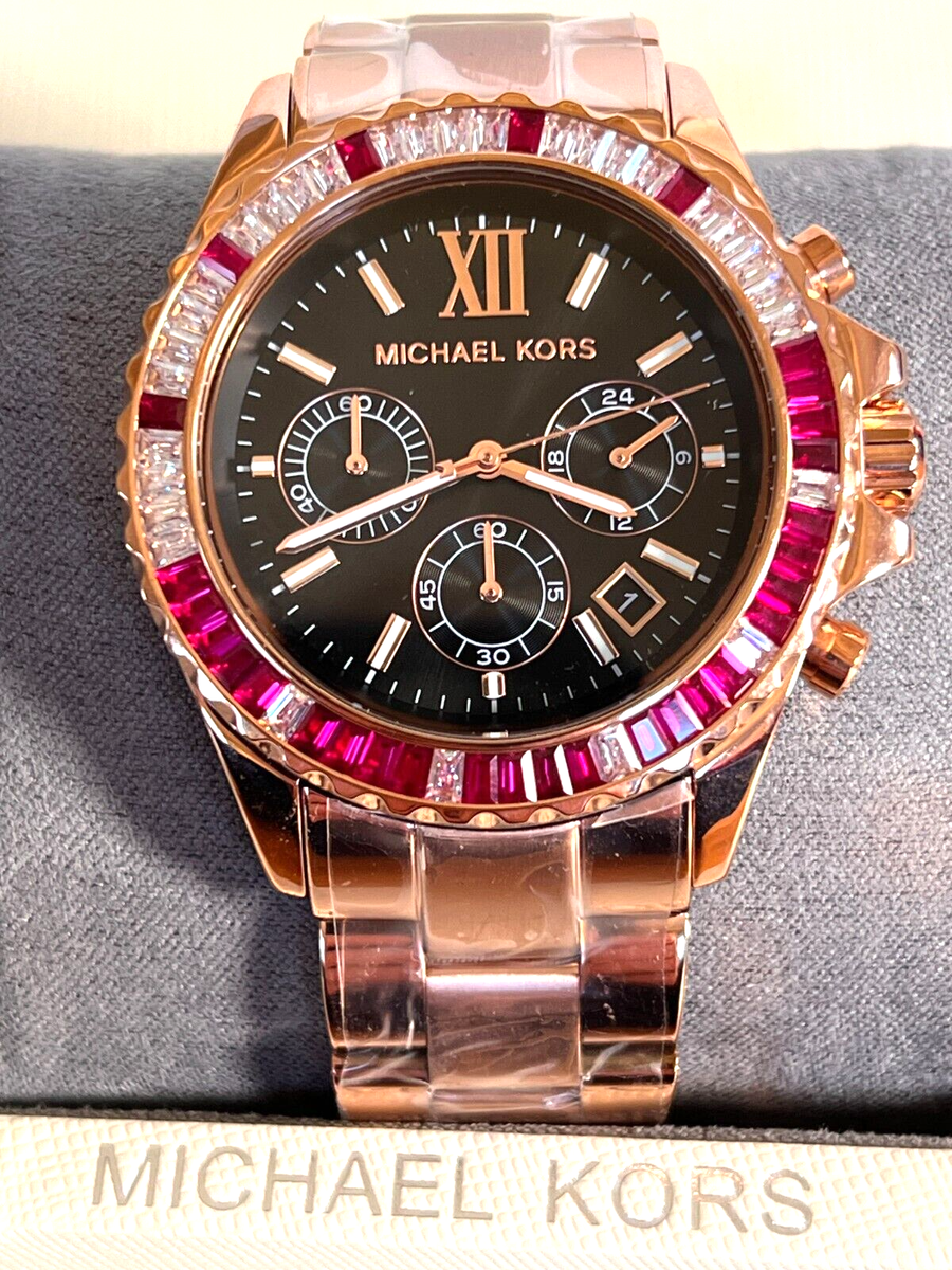 MICHAEL KORS MK6972 Everest Rose Gold Oversized Chronograph Watch