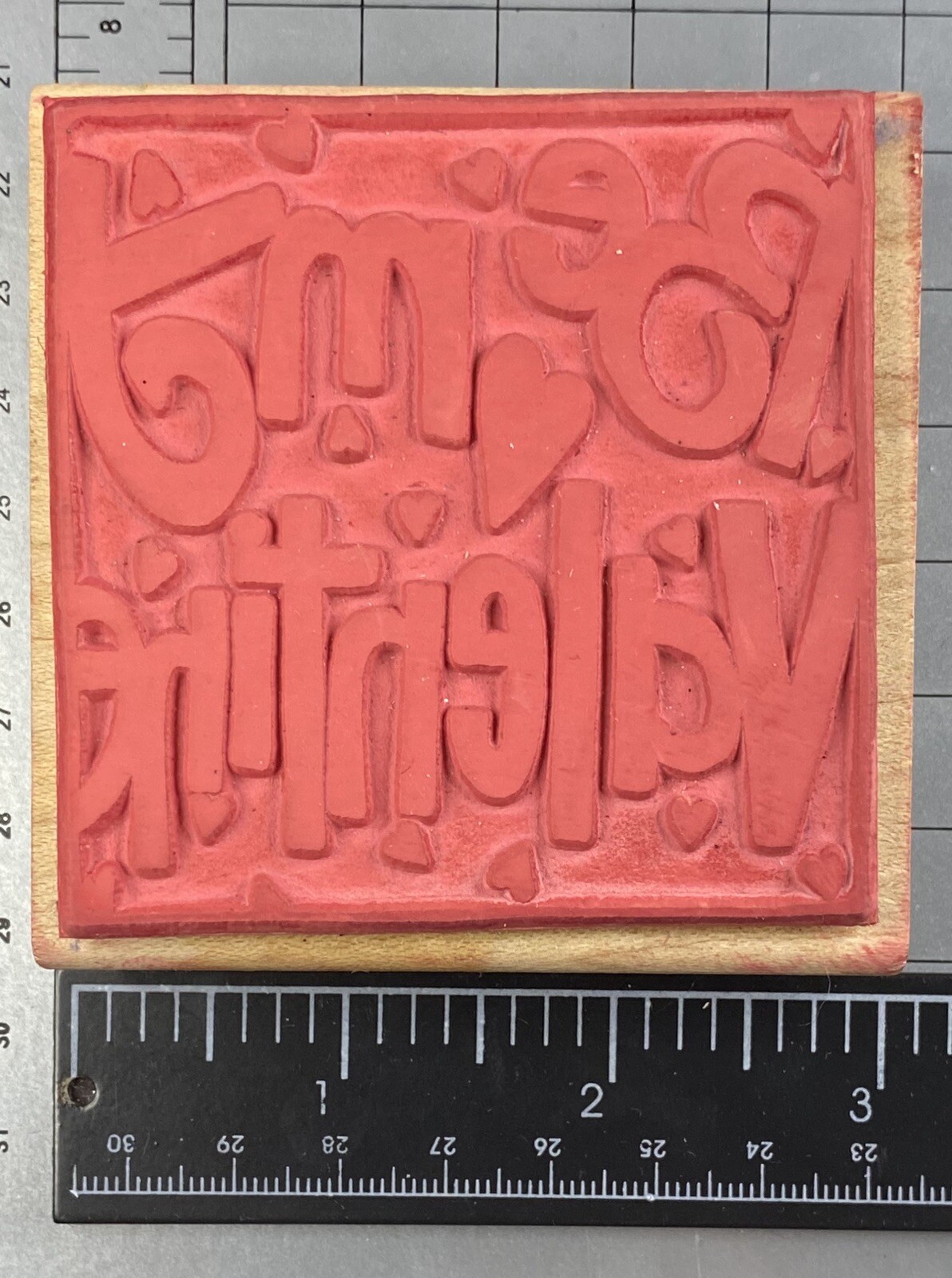 JRL Design Co Rubber Stamp Q290 Valentine Card Bold Hearts | eBay