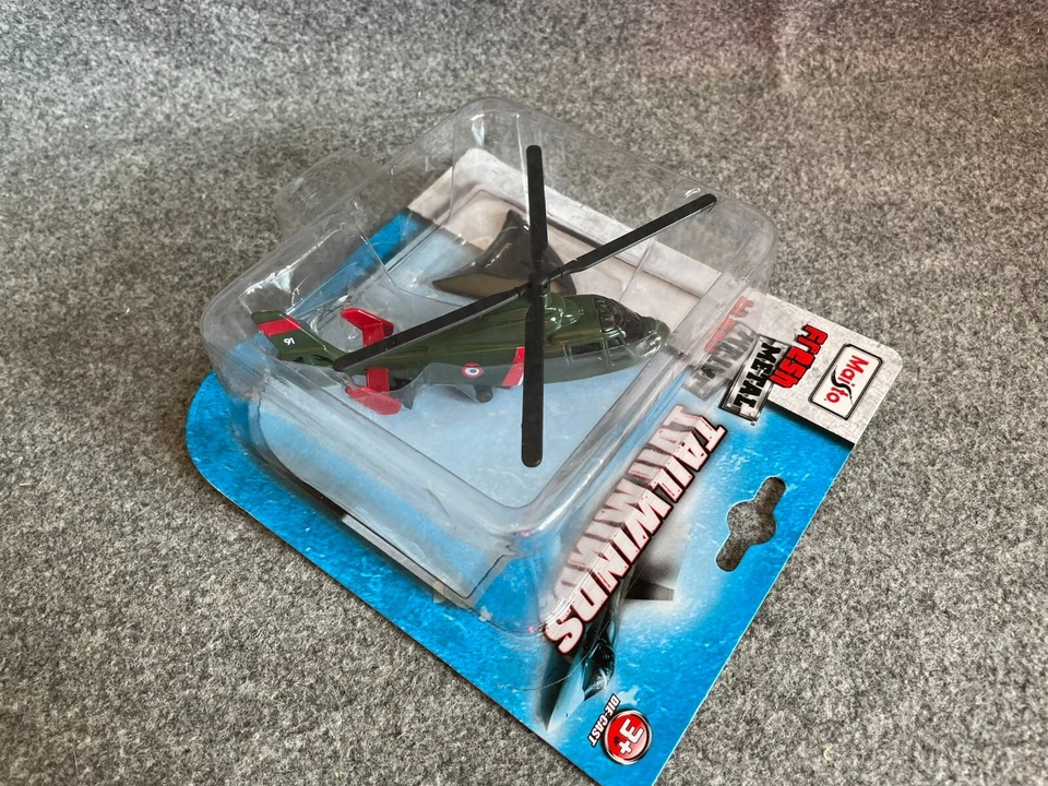 ELICOTTERO AEROSPATIALE SA 365 DAUPHIN MAISTO TAILWINDS modellino in METALLO - Immagine 4 di 4