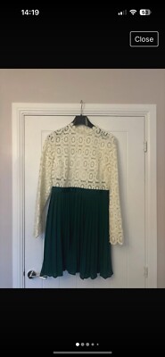 Camino couture Cream And Green Dress 12 | eBay UK Camino couture Cream And Green Dress 12 | eBay UK
