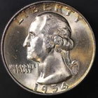 1954 D WASHINGTON QUARTER / FRESH FROM AN ORIGINAL COLLECTION-LOT-AA 7968 Toned