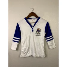 90s Vintage Le Riche M Montana Birdhouse Graphic Quarter Sleeve Shirt