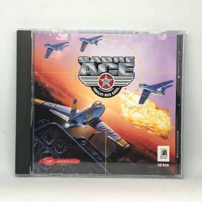Sabre Ace Conflict Over Korea PC CD-ROM Flight Sim Game Windows 95