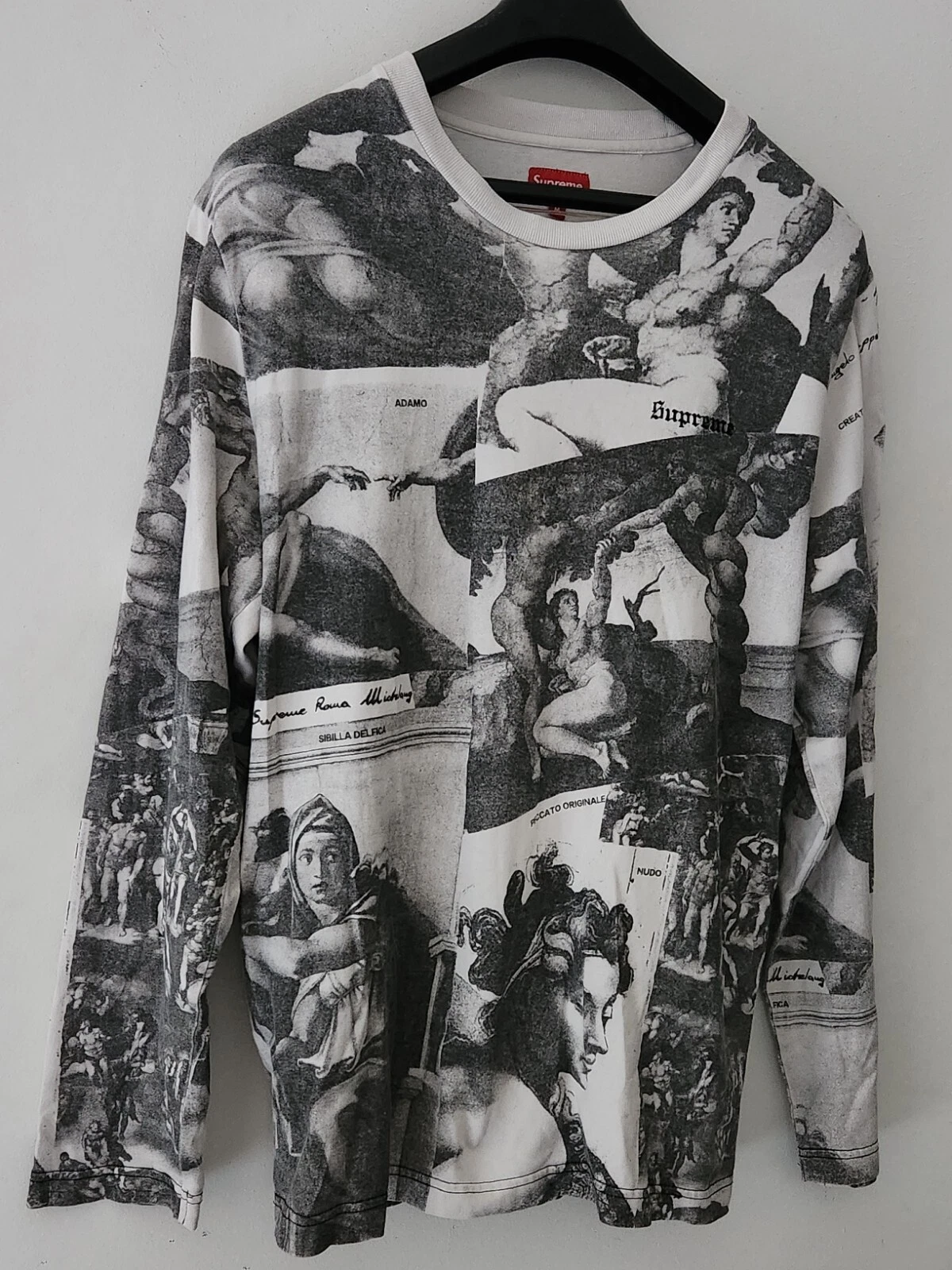FW17 Supreme Michelangelo L/S Haut Taille M Noir T Shirt