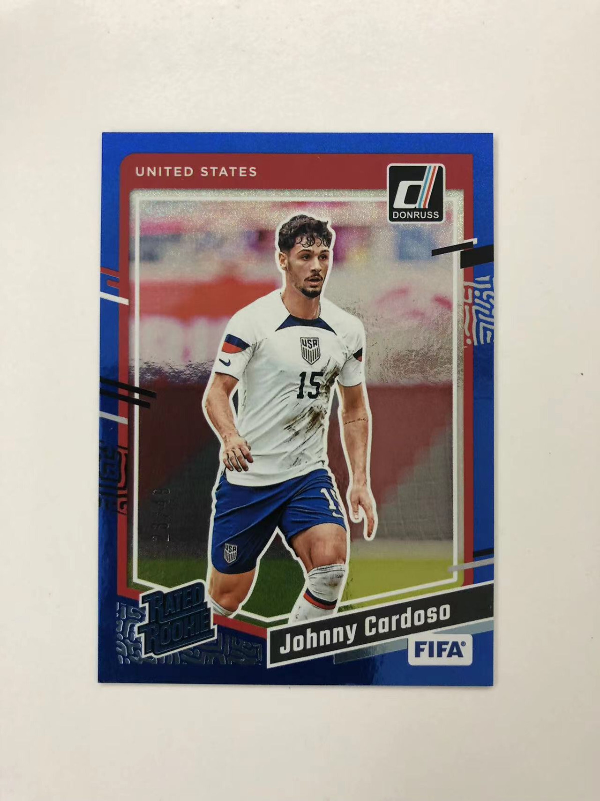 2023-24 Panini Donruss Johnny Cardoso RC RR Blue 23/49 #180 HP24