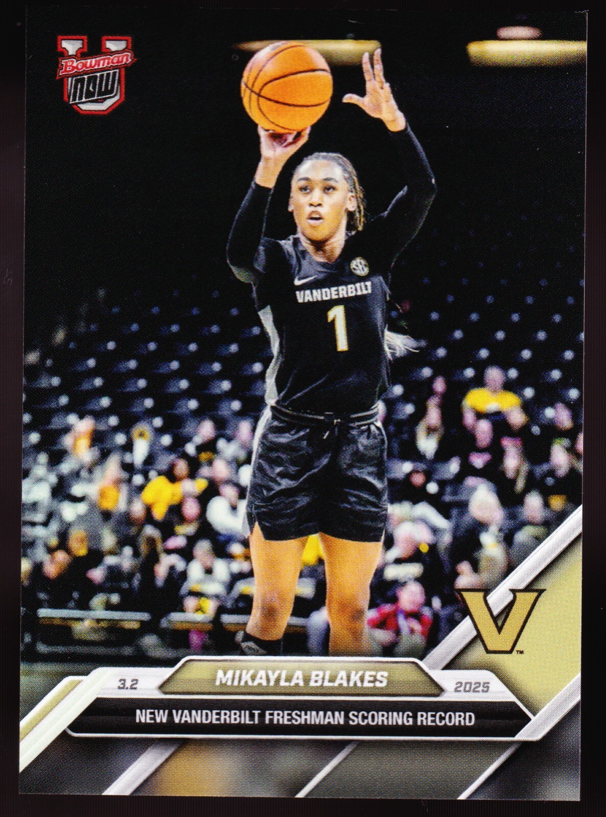 Mikayla Blakes Vanderbilt Freshman Scoring Record 2024-25 Bowman U Now #79 Base