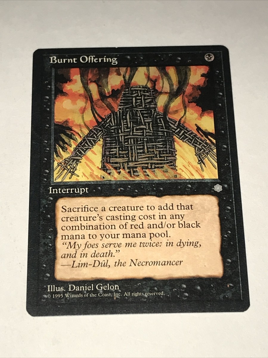 Burnt Offering Magic The Gathering Card | eBay