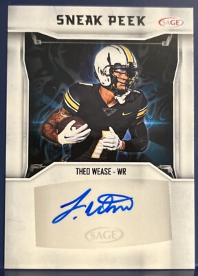 Thed Wease 2024 Sage Sneak Peek Autograph Rookie Card #SPA-TW Missouri Tigers