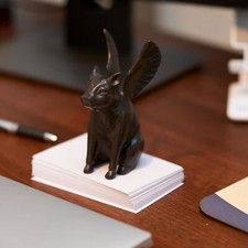 Engel-Schwein Figur Aus Harz - 18x13 Cm, Schwarz, Mit Flügeln, Für Deko