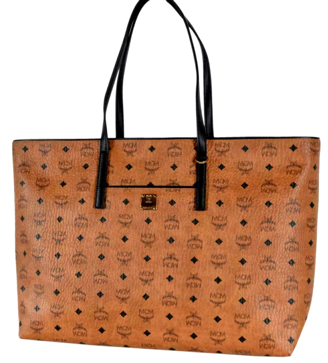 Mcm Visetos Zip Top Tote Bag