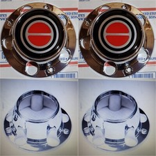 4ps 1980-1996 Bronco F150 F-150 Van Wheel Hub Center Cap Chrome Red New W Screw 4ps 1980-1996 Bronco F150 F-150 Van Wheel Hub Center Cap Chrome Red New W Screw