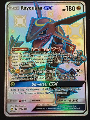 Jeux De Cartes Pokémon : Rayquaza GX Pv180 109-168 Tempete Celeste Sl7 Vf Neuf