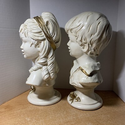 2 Vintage Universal Statuary Corp Chicago 22 S745B, S745G Boy and
