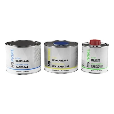 Pantone BLACK 6C Black peinture pot kit couche de base vernis 2C mat 1,25L - Photo 1/4