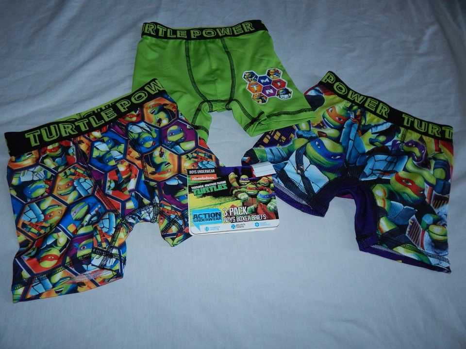 Ropa Interior TMNT Niños Talla 10 Grande Adolescente Mutante Tortugas Ninja NUEVO Calzoncillos Boxer Foto 4 de 4