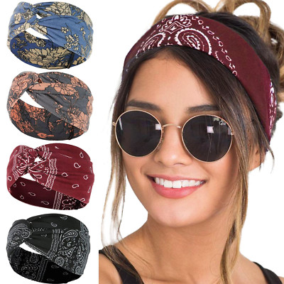 Stirnband Damen Breite, Boho Knot Haarband Für Damen Yoga Sport Haarbänder, Elas