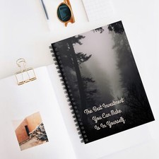 Motivational Spiral Notebook "The best investment you will make is in yourself
