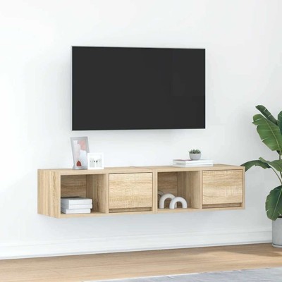 TV-Schränke 2 Stk. Sonoma-Eiche 60x31x25,5 cm Holzwerkstoff