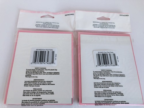 NEW Kitty Cat Birthday Party Invitations Lot of 2 (8 Count Each) Blank Inside - Picture 4 of 5
