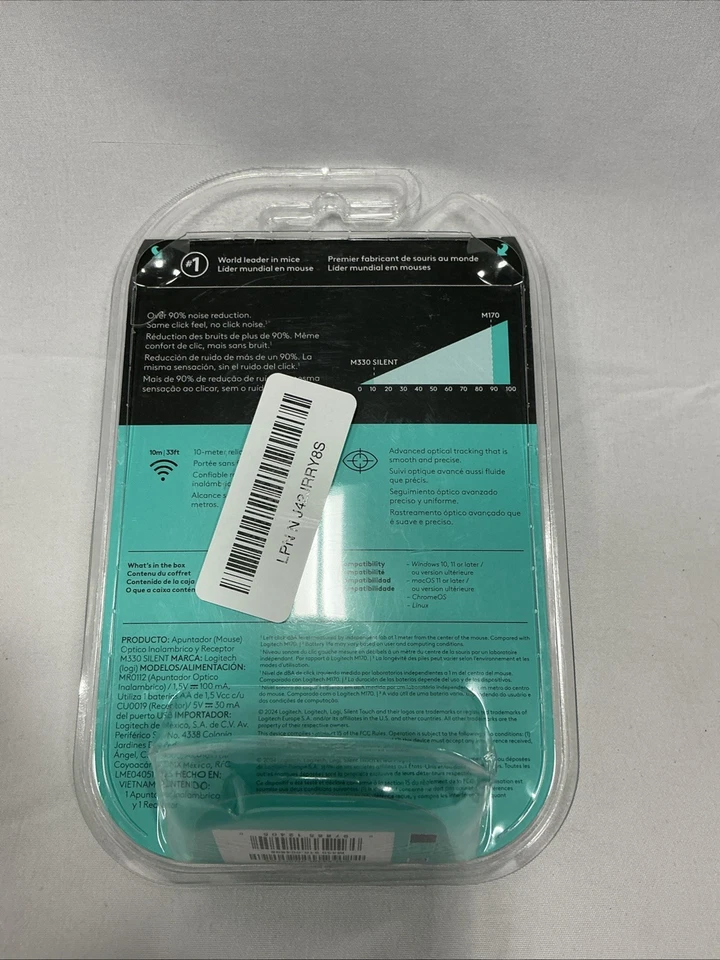 Logitech M330 Silent Plus 1000 DPI Wireless Mouse - Black (910-004905) - Image 2 of 2