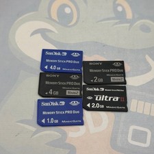 LOT of 5 SONY SanDisk MemoryStickPRODuo - 4GBx2,2GBx2,1GB - Untested - GC620