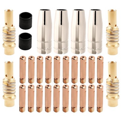 Professional Accessory Kit for MIG MB-15 Torch | Gas Nozzles Contact Tips 30 PCS