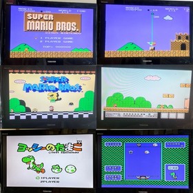 Nintendo Famicom HVC-001 16 Games Mario Rockman Dragon Quest RF Switch Japan
