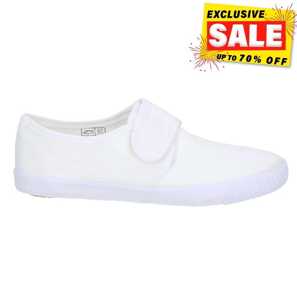 Mirak Infants PE Sports Touch Fastening Plimsolls White