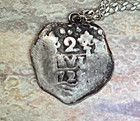 1728  Authentic Cob spanish 2 reales necklace 