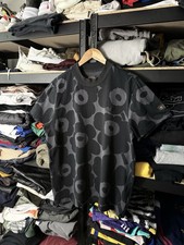 Adidas x Marimekko Unikko Floral Camiseta Grande Negro Gris UK16 XL