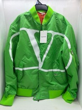 Valentino VLogo Green Bomber Jacket Size 54 US 44 XL Made In Italy