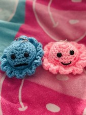 Handmade Mini Crochet Octopus Stuffed Animal Keychain for Ages 3-7 Years