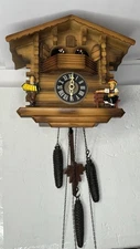 Vintage Musical Cuckoo clock west Germany  black forest Fully Serviced